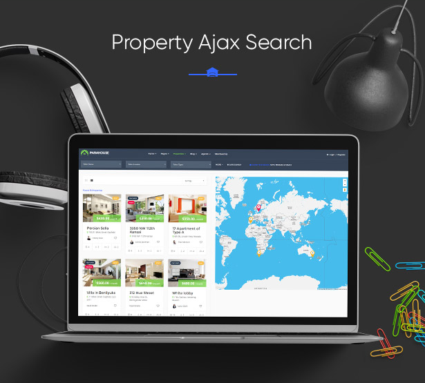 Fast Property Ajax Search in Parahouse Real Estate WordPress Theme