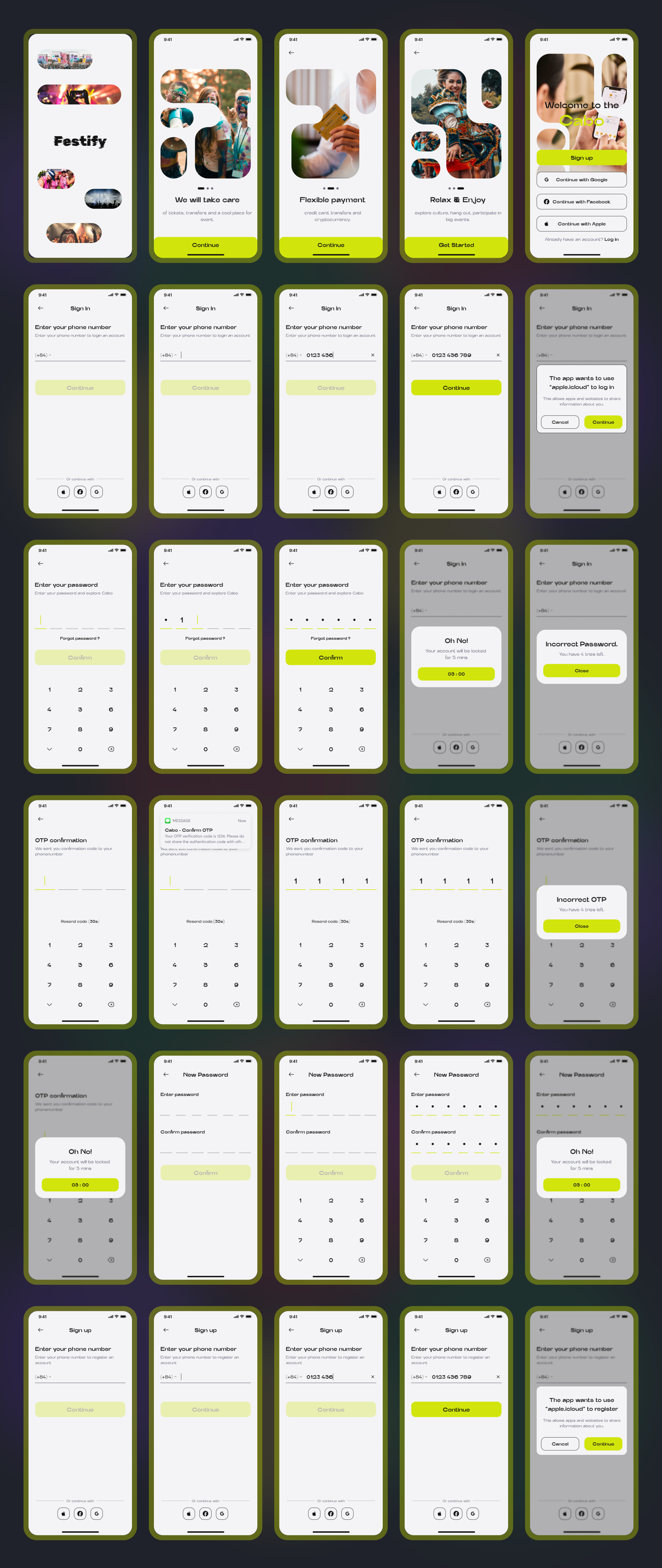 Festify - Event Booking App React Native CLI Ui Kit