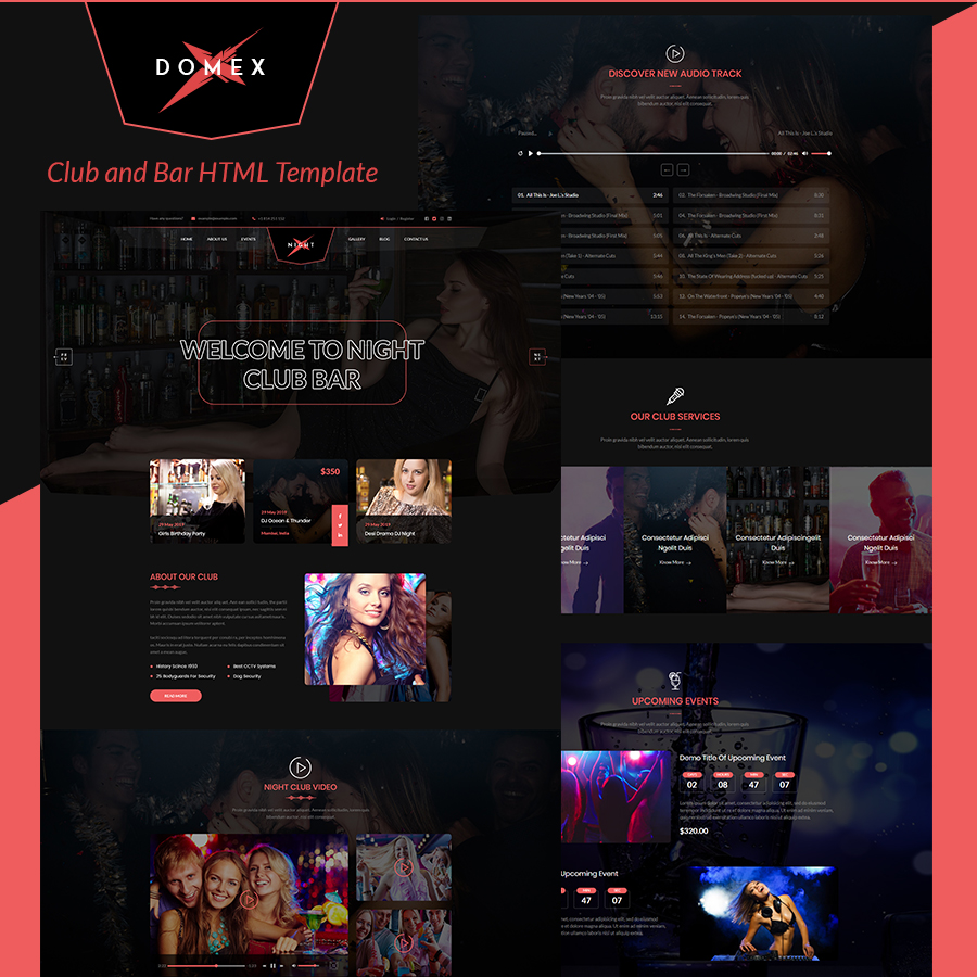 Domex – Nightclub and Event HTML Template – 1