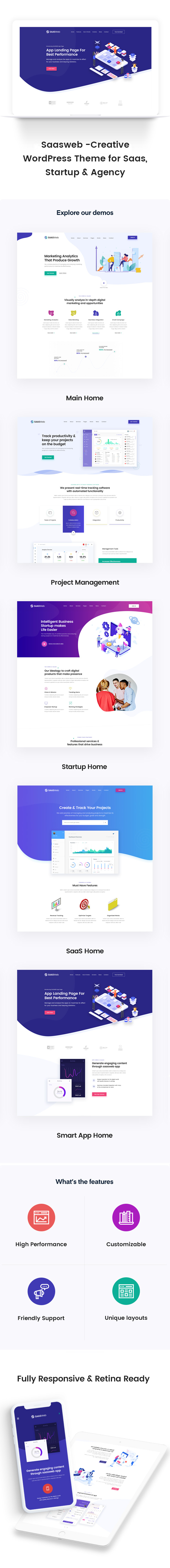 Saasweb - WordPress Theme For App & Saas Products 3.0