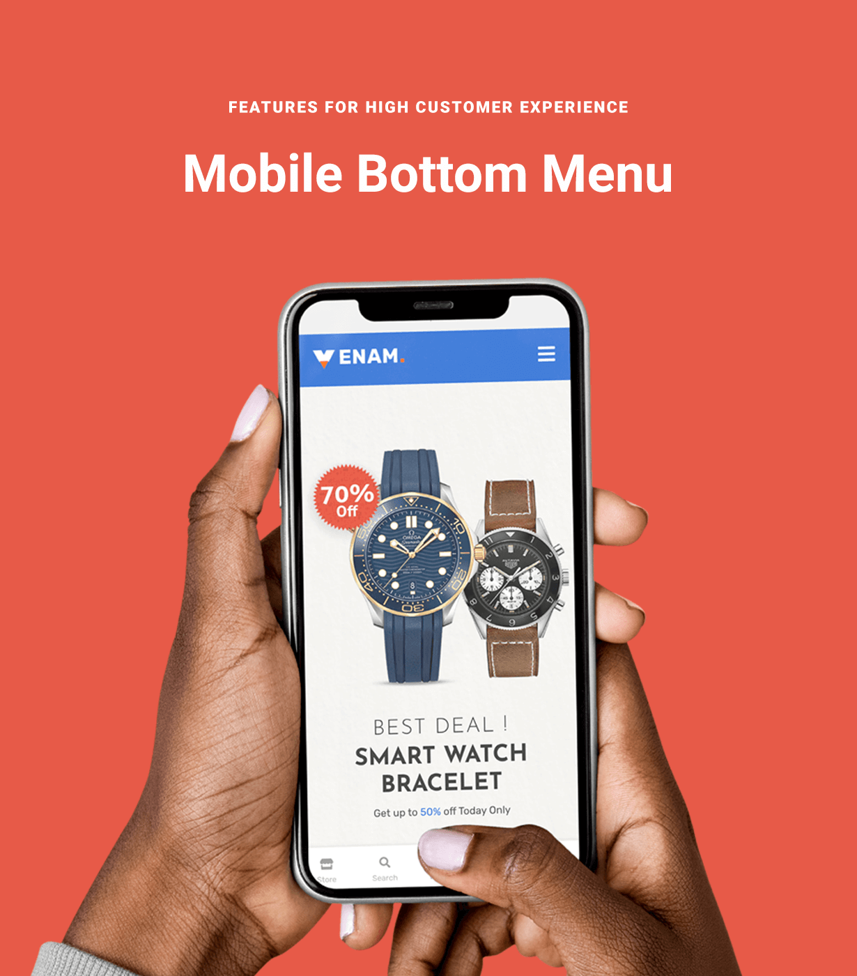 WordPress Mobile Bottom Menu