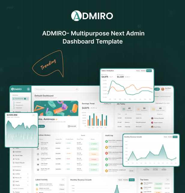 Admiro – React Nextjs Admin & Dashboard Template