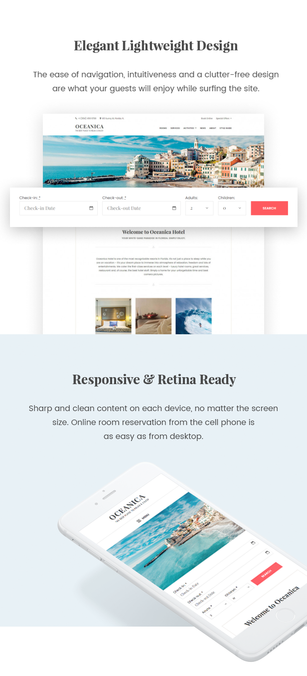 WordPress Hotel Booking Theme - Oceanica - 2