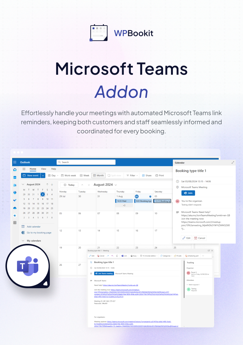 WPBookit - Microsoft Teams (Addon) - 6