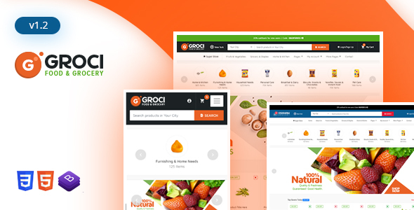 Groci - Organic Food & Grocery Market Template - Retail Site Templates
