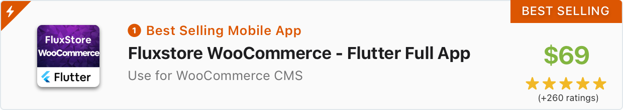 Flutter Mobile App: FluxStore WooCommerce - Flutter ecommerce full app