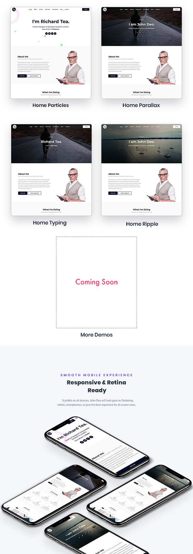 John - React Minimal HTML Portfolio OnePage Template - 3