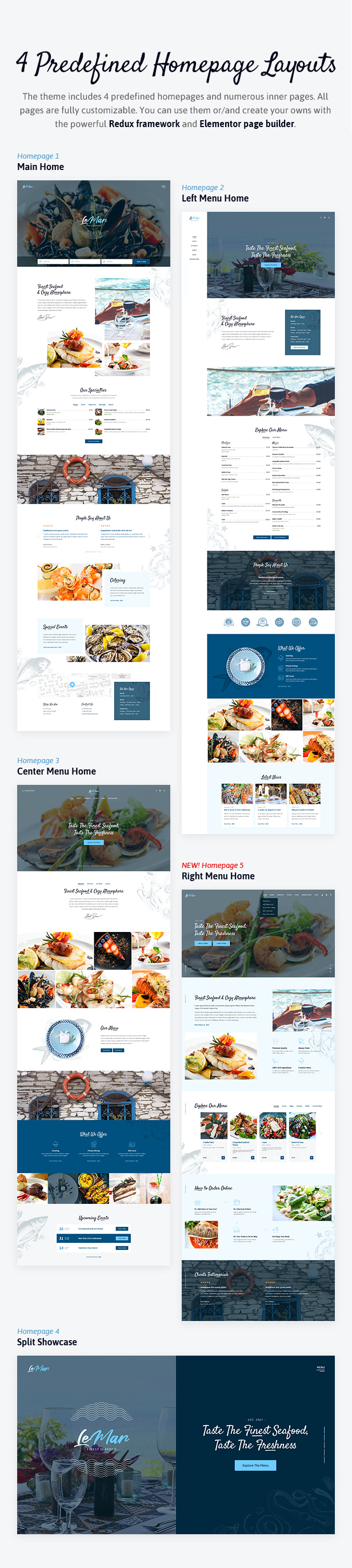 LeMar - Seafood Restaurant WordPress Theme - 2