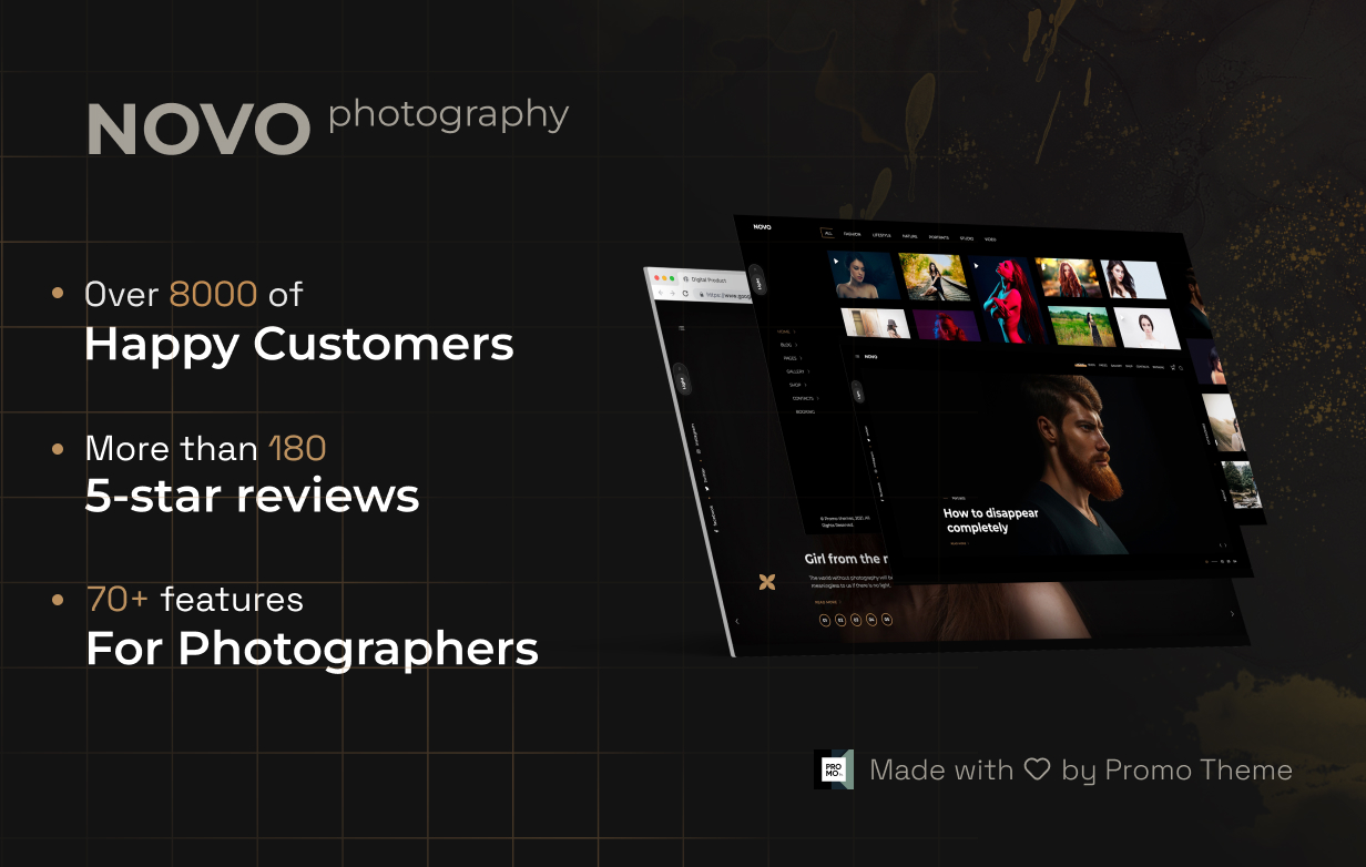 Novo - Photography WordPress - 1