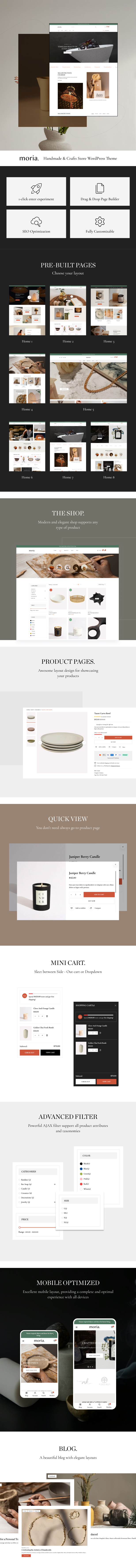 Moria – Handmade & Crafts Store WordPress Theme - 1