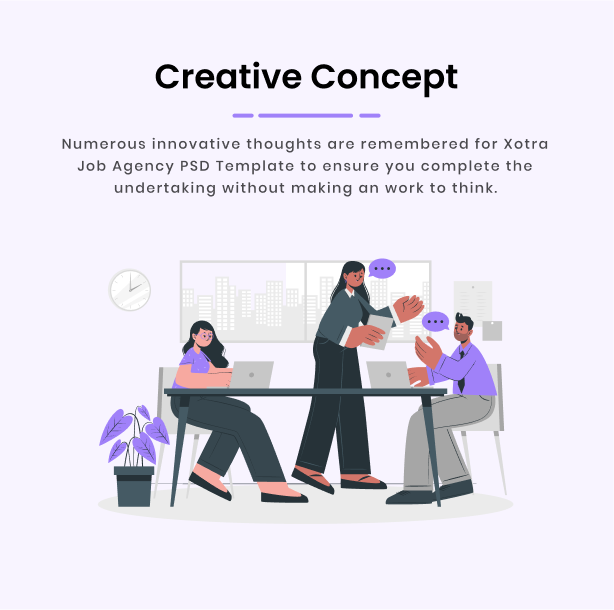 Creative Concept - Xotra Recruitment Job Agency PSD Template