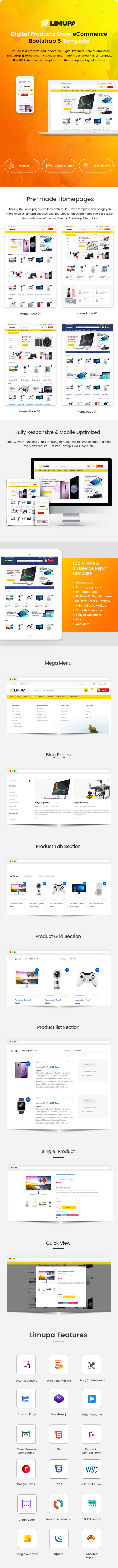 Digital Products Store eCommerce Bootstrap 5 Template