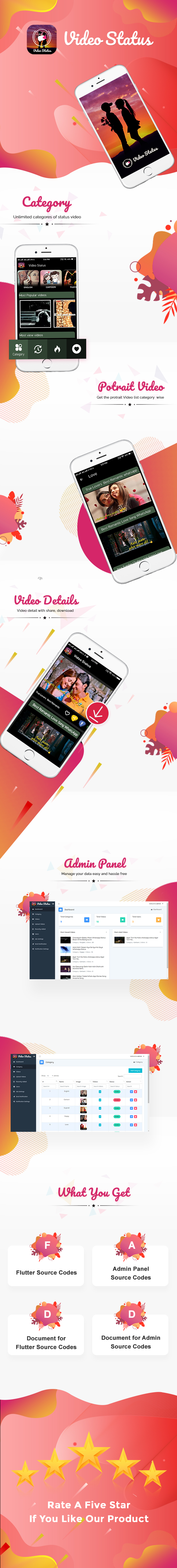 Flutter WhatsApp video status & video sharing with admin panel - 2