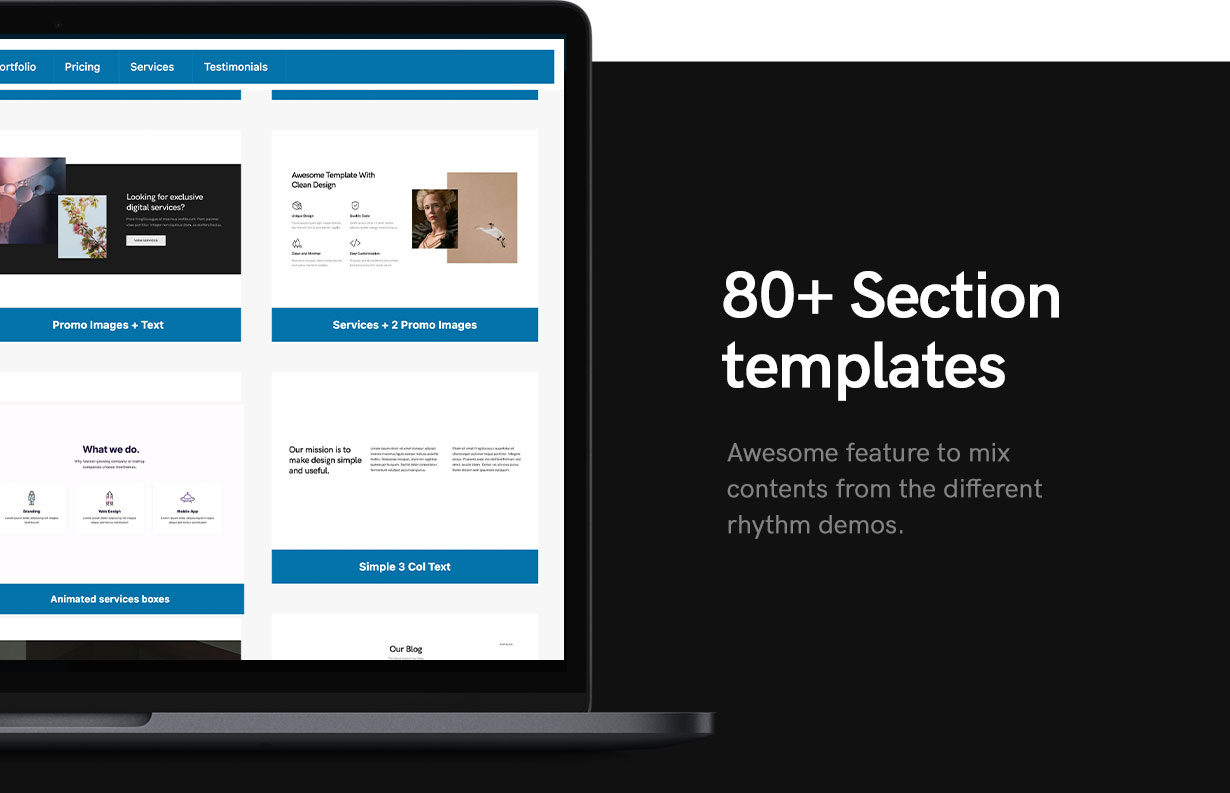 Rhythm - Clean Minimalist One & Multipage WordPress Theme - 7