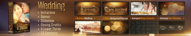 Wedding Pack Lovely Memories After Effects Templates