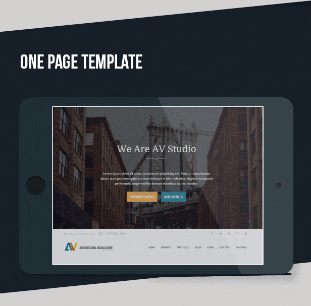 AV Studio - One Page WordPress Theme - 2