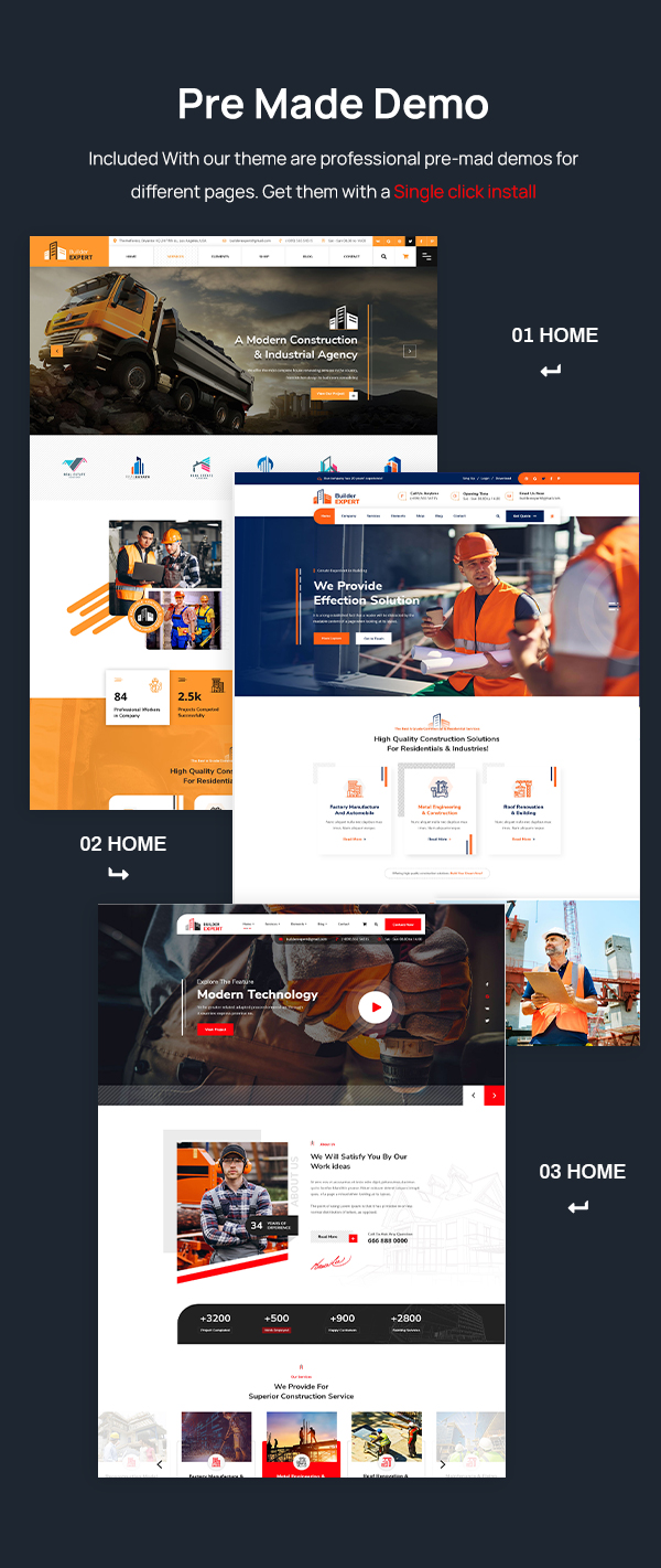 Builder Expert - Construction and Architecture WordPress Theme - 7