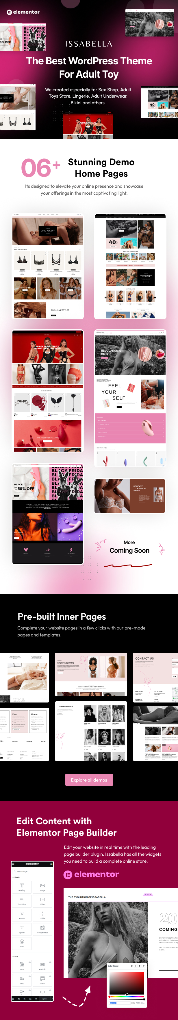 Issabella - Sexy Lingerie Adult Toy Shop WordPress Theme - 1