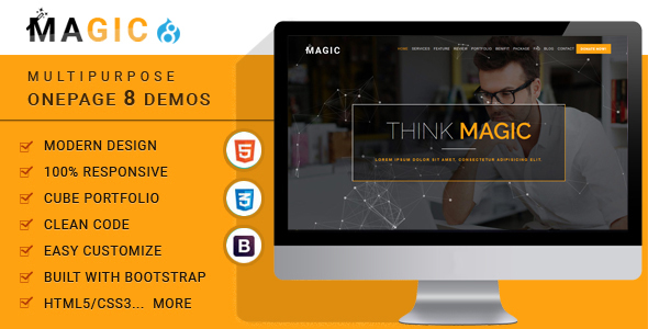 Magic - Multipurpose Onepage Drupal 8 Theme