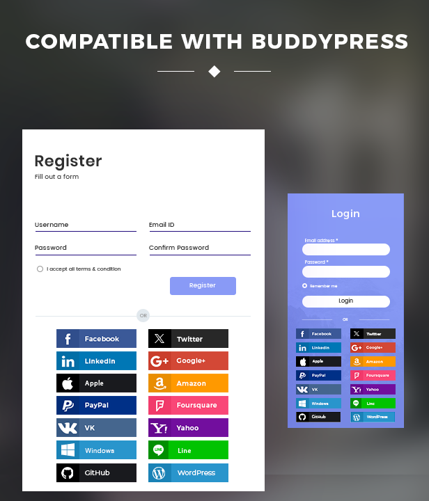 Compatible with BuddyPress