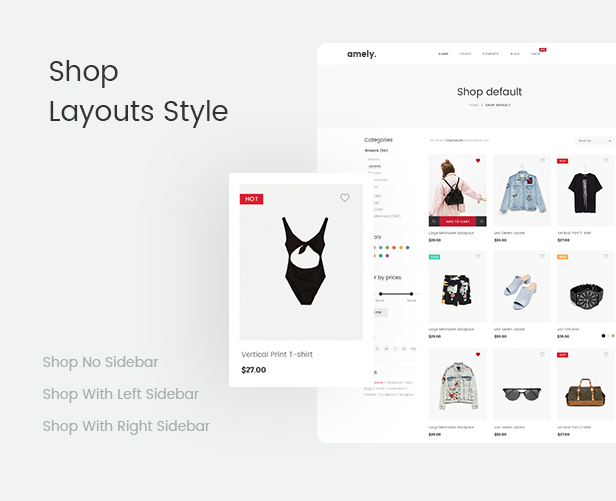 Fashion WooCommerce WordPress Theme - Shop Layouts Styles
