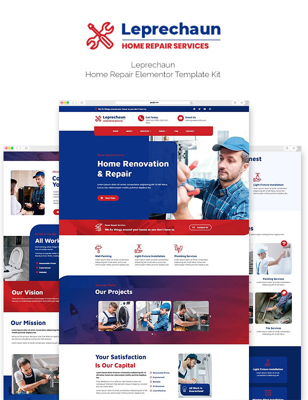 Leprechaun - Home Repair Elementor Template Kit - 2