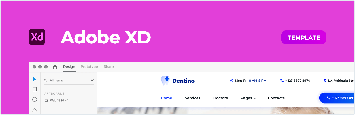 Dentino – Dental Clinic Template for XD