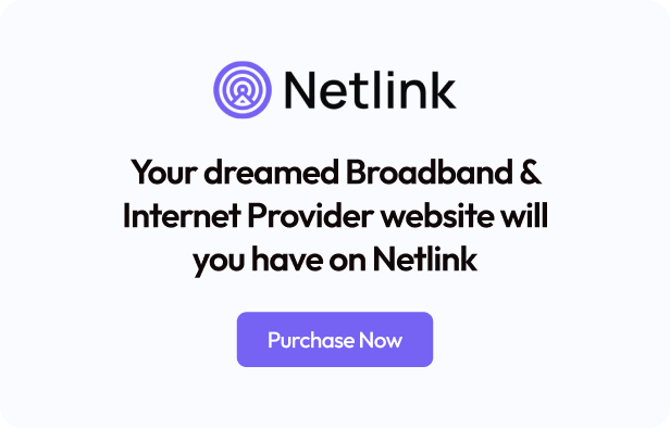 Netlink - Broadband & Internet Provider Elementor Template Kit - 4