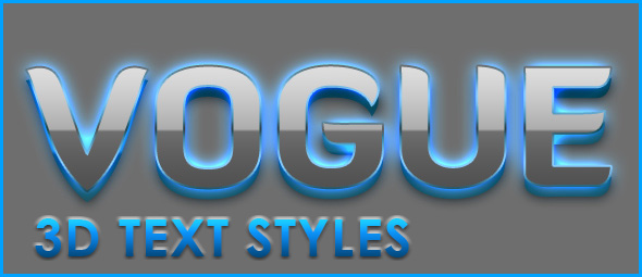 Vogue - 3D Text Styles - Artorius Design