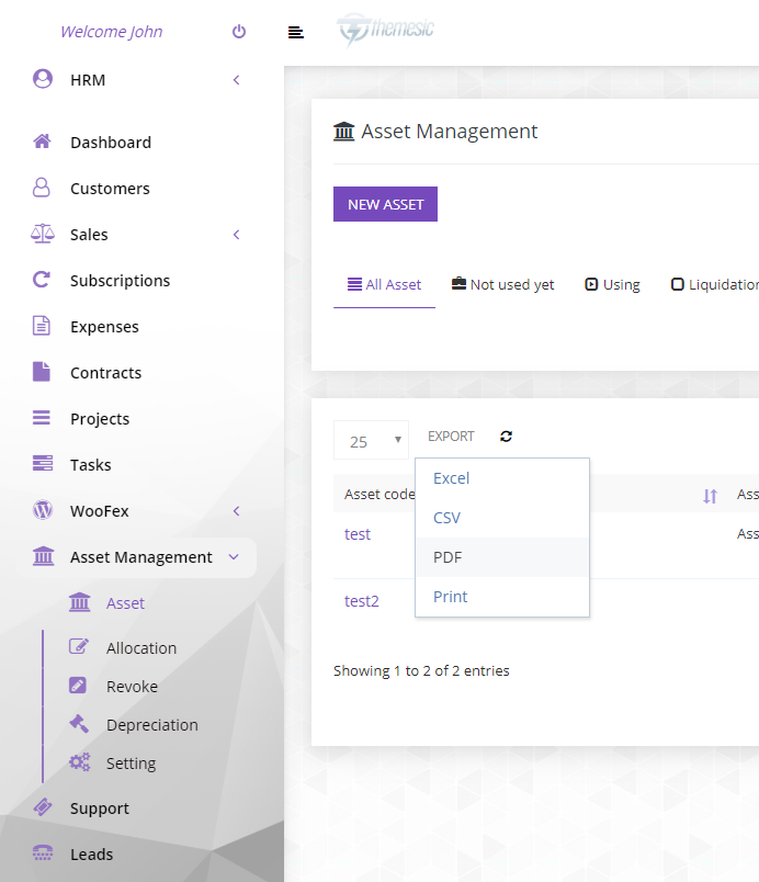 Assets Management module for Perfex CRM - 3