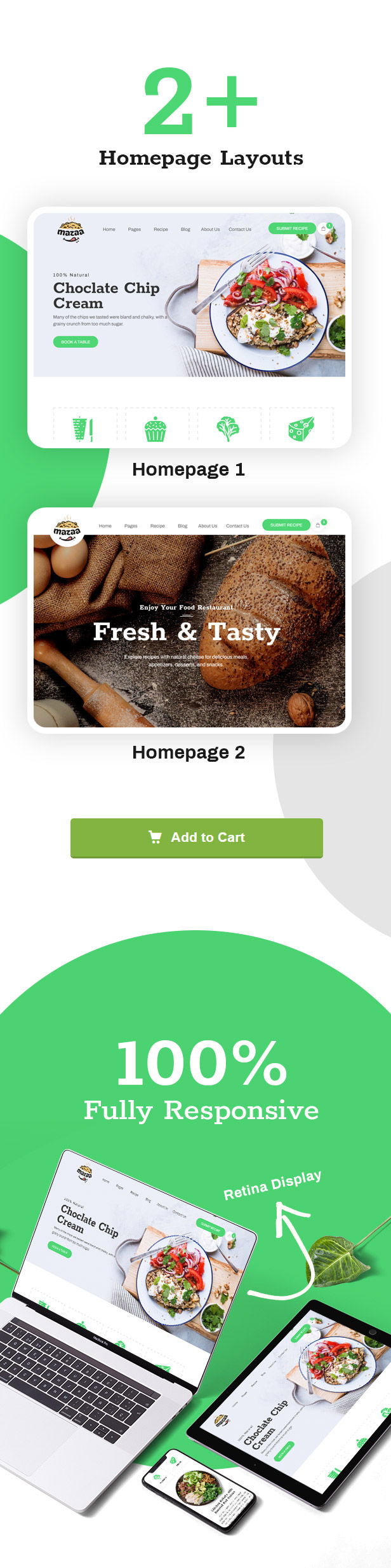 Mazaa - Responsive Restaurant or Eatery Template - 2