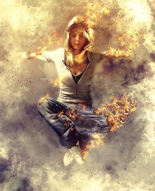 Burning Torch Photoshop Action - 9