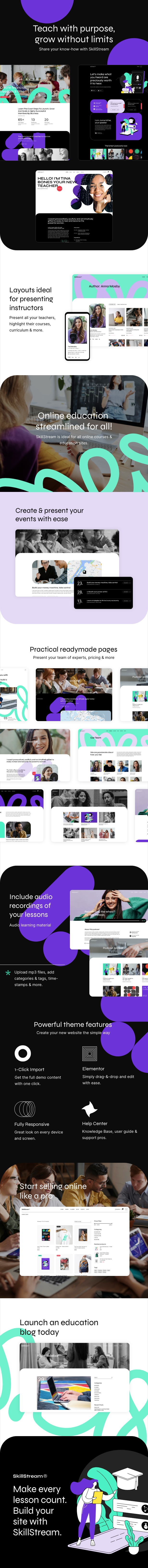 SkillStream - Online Courses and Education WordPress Theme - 1