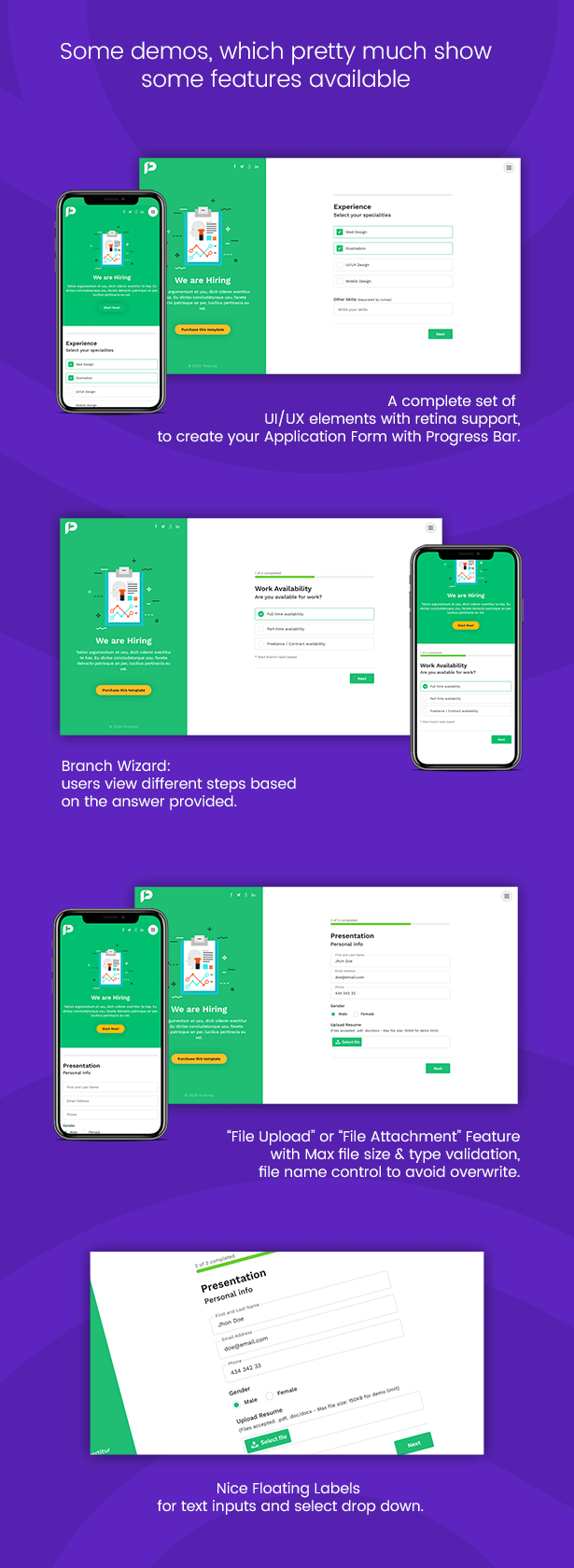 Potenza - Job Application Form Wizard