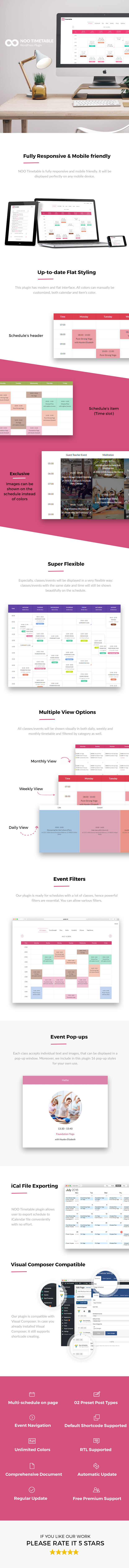 Noo Timetable - Responsive WordPress Timetable Plugin