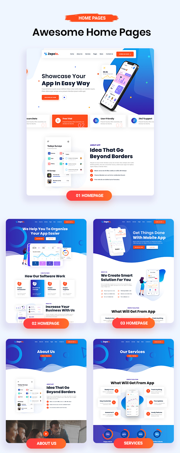 Zapolo | Agency App & Software Bootstrap 5 HTML Template