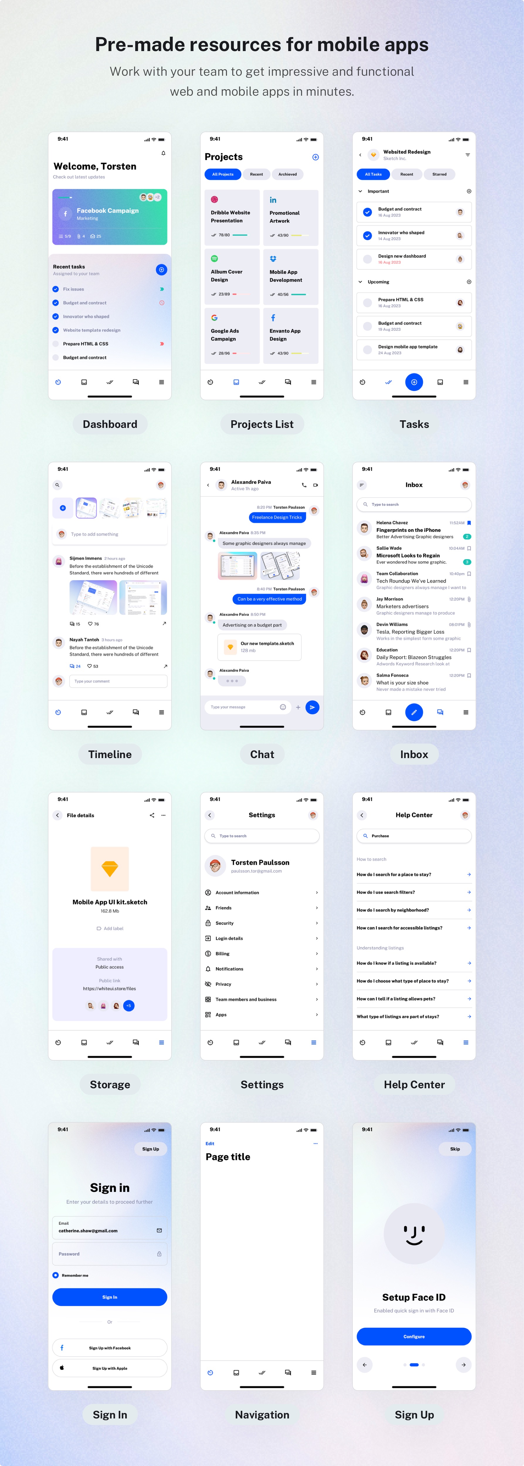 Tasksy -  UI kit for Productivity Mobile Apps - 6