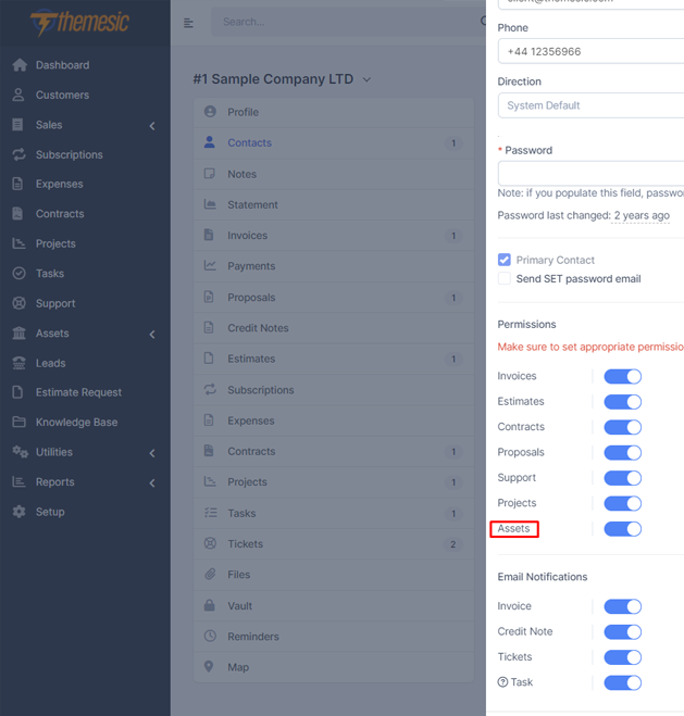 Assets Management module for Perfex CRM - Organize company and client assets - 5