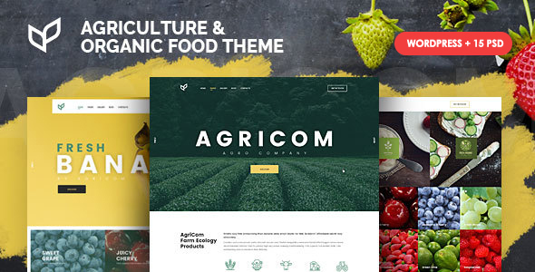 Agricom - Agriculture & Organic Food WordPress Theme Pack - Food Retail