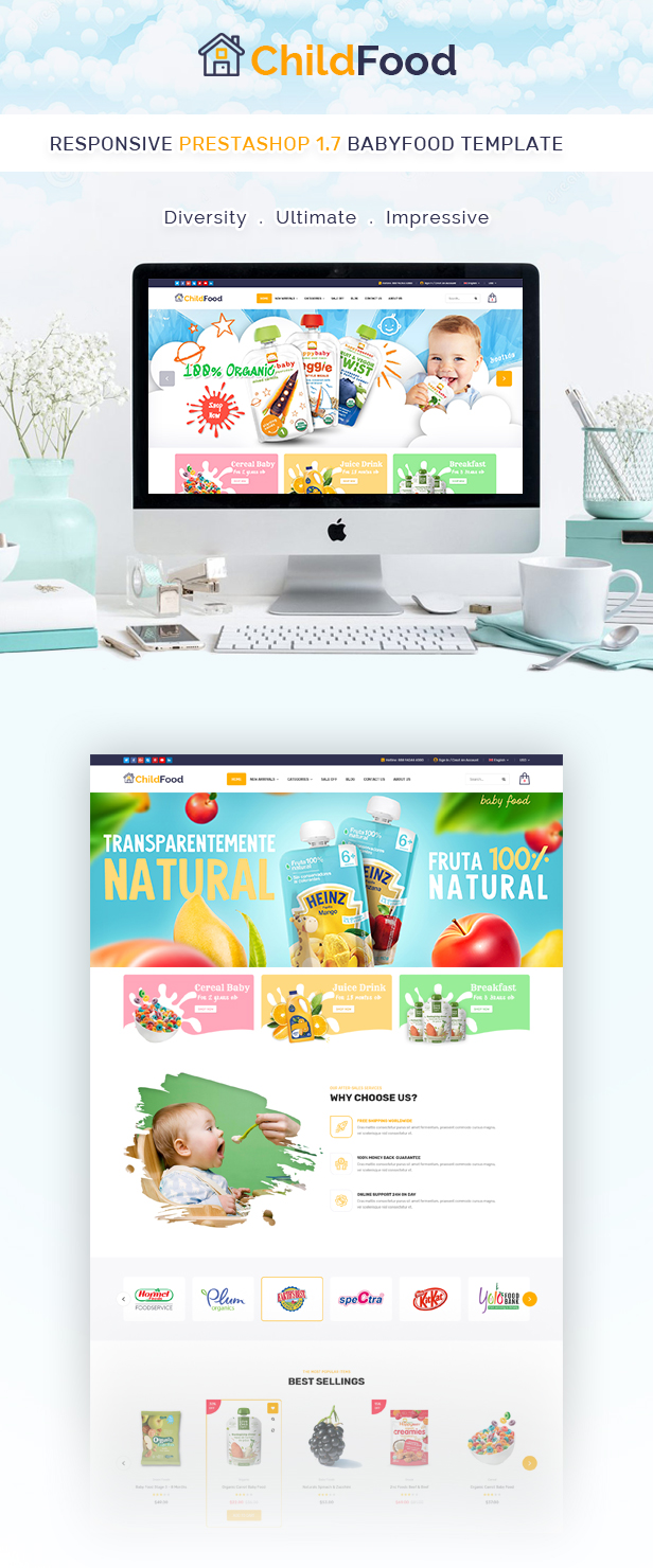 ChildFood - Adorable Baby Shop PrestaShop Theme - 1