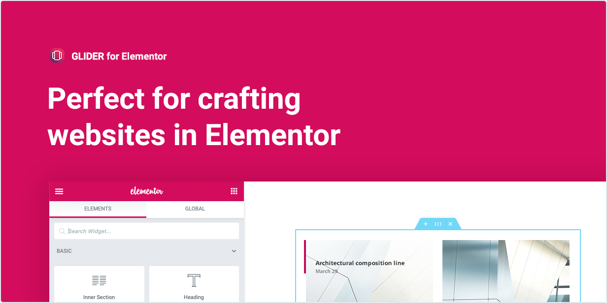 Perfect for crafting websites in Elementor