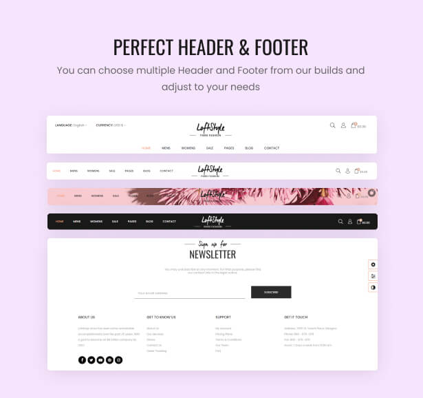 Perfect Header & Footer