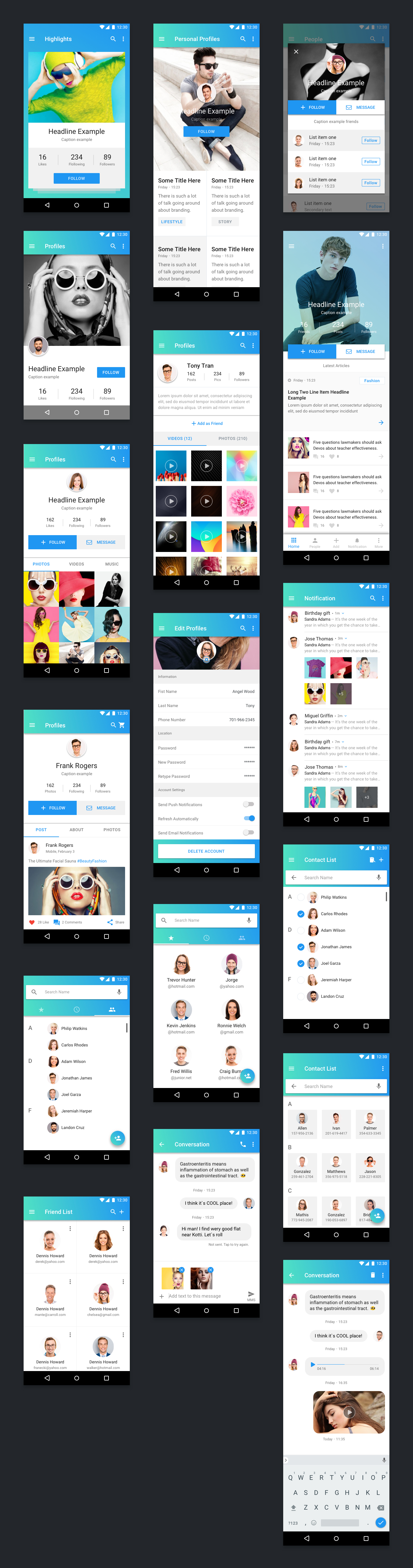 Material Template UX/UI Kit - 7