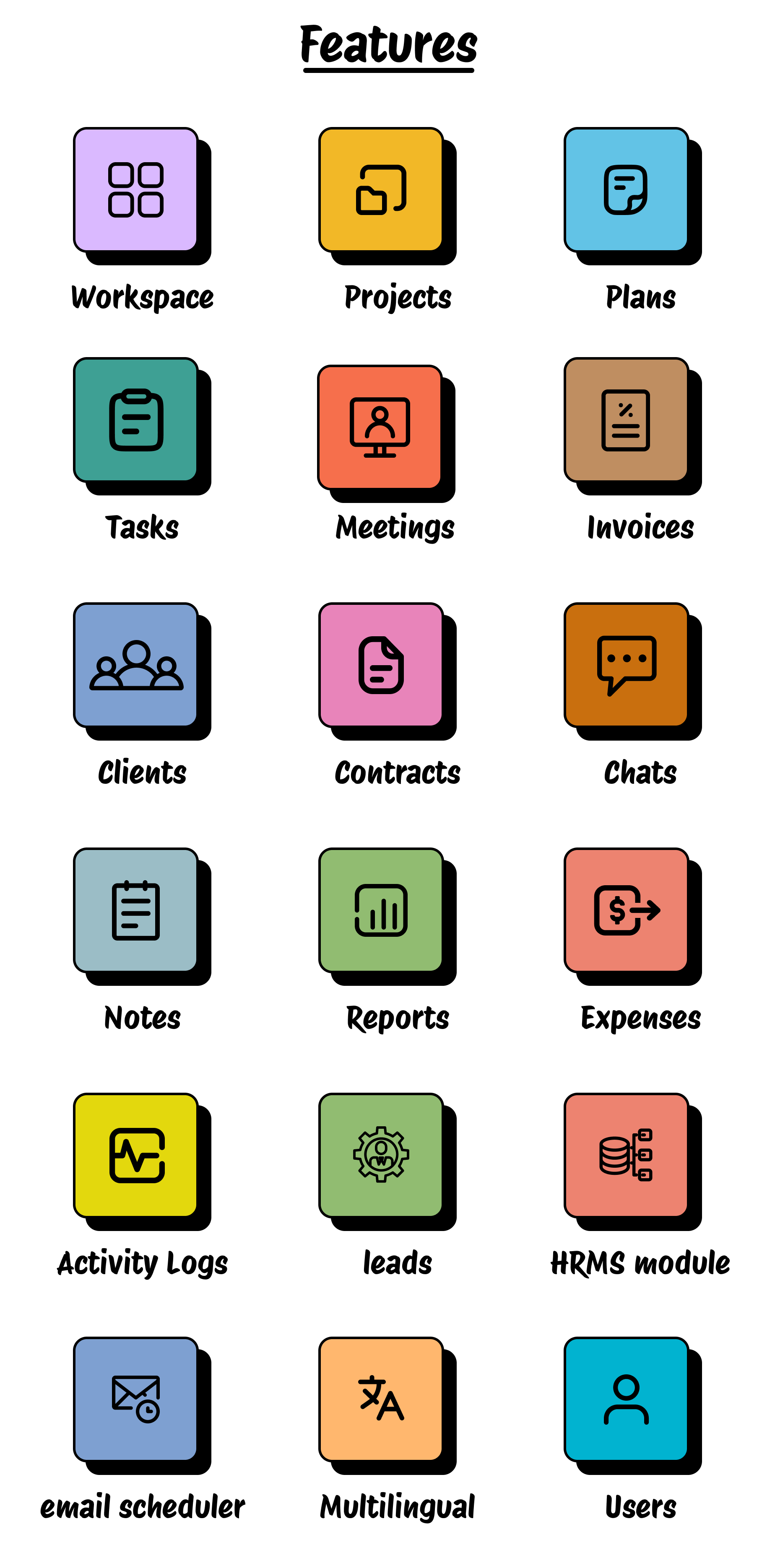 Features | Taskify - Project Management, Task Management, CRM & Productivity System