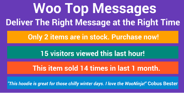 WooCommerce Top Push Messages - CodeCanyon Item for Sale