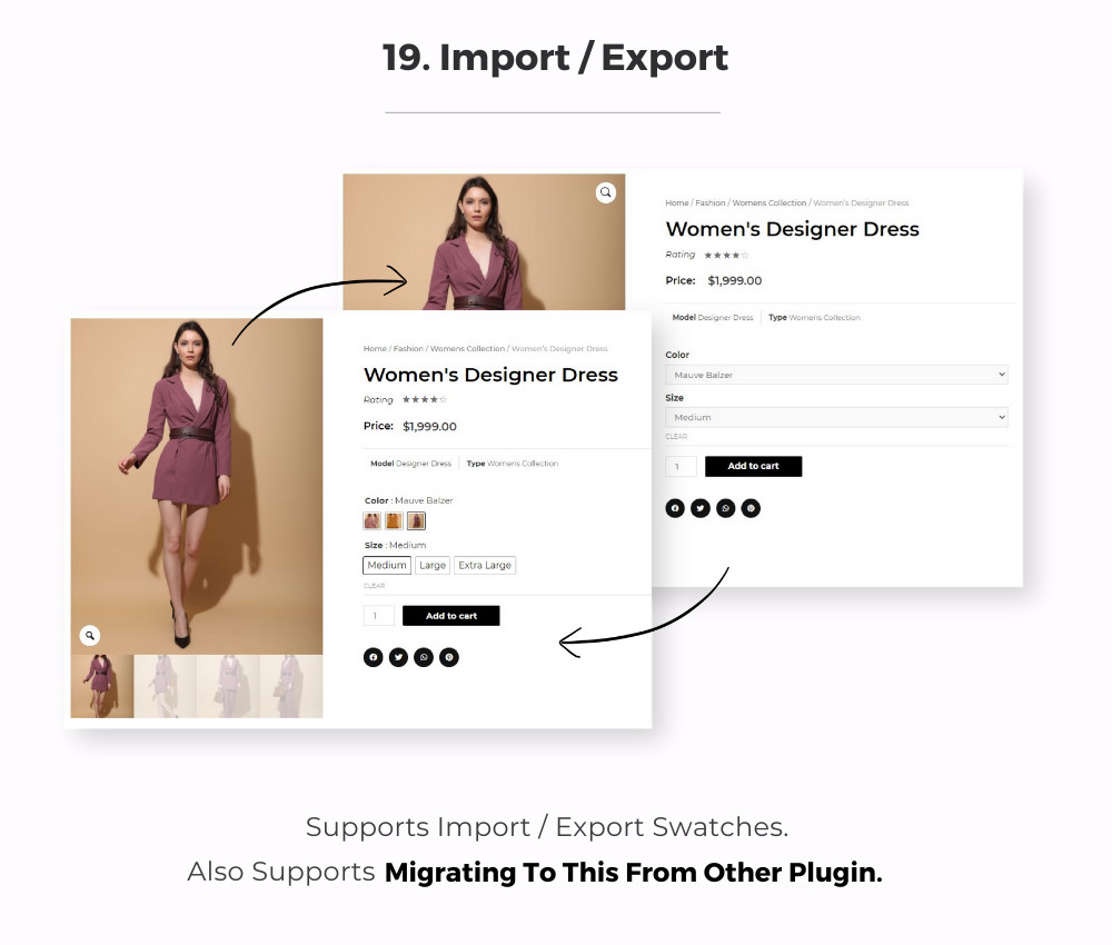 Import Export WooCommerce Variation Swatches