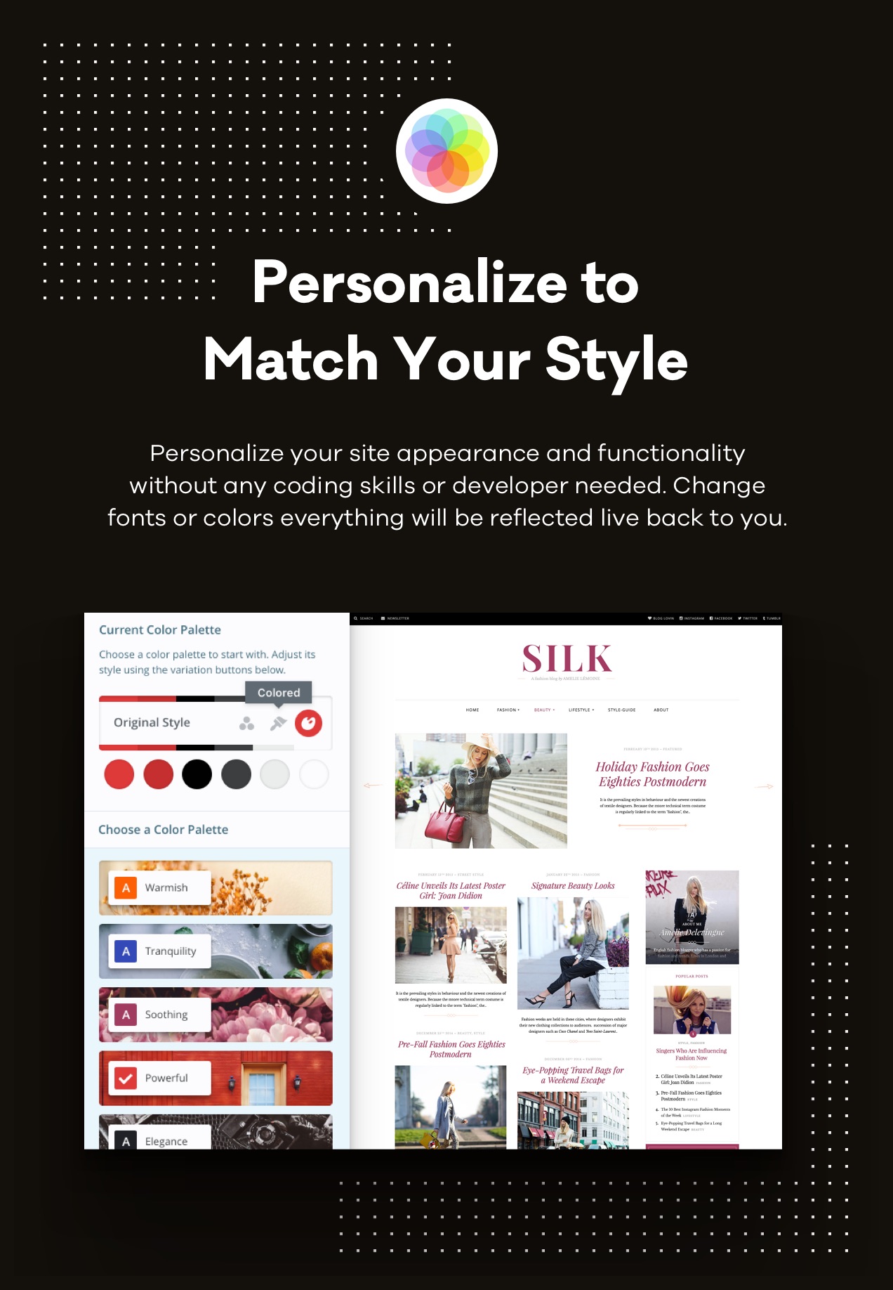 Personalize toMatch Your Style