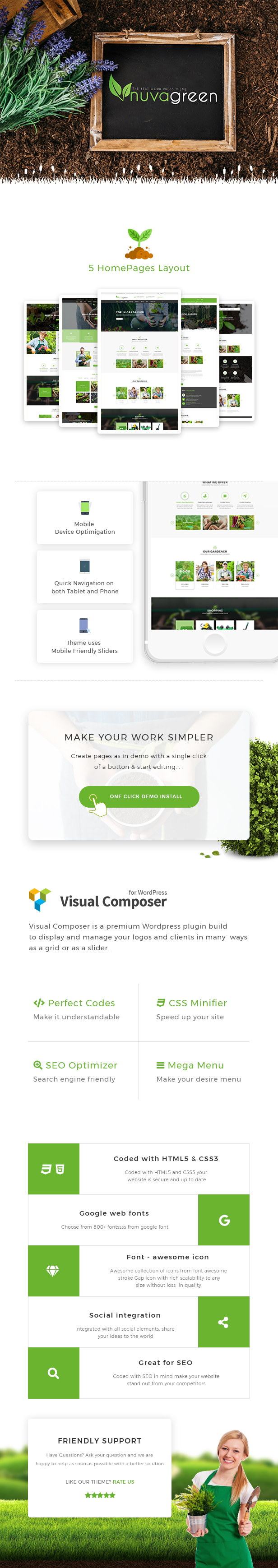 NuvaGreen - Landscape & Gardening WordPress Theme - 1