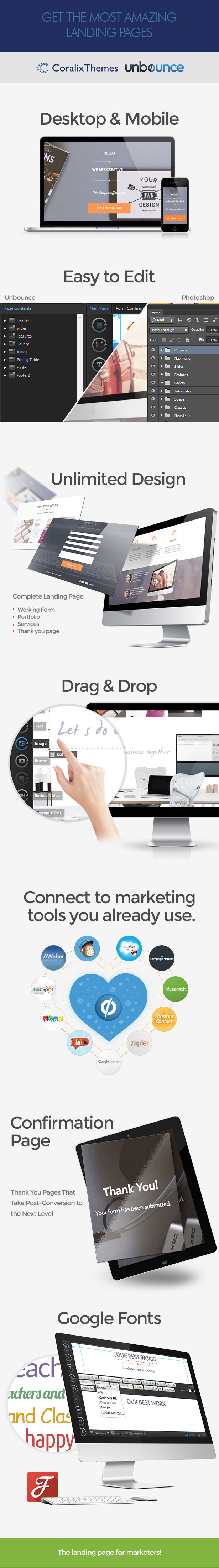 unbounce creative landing page template