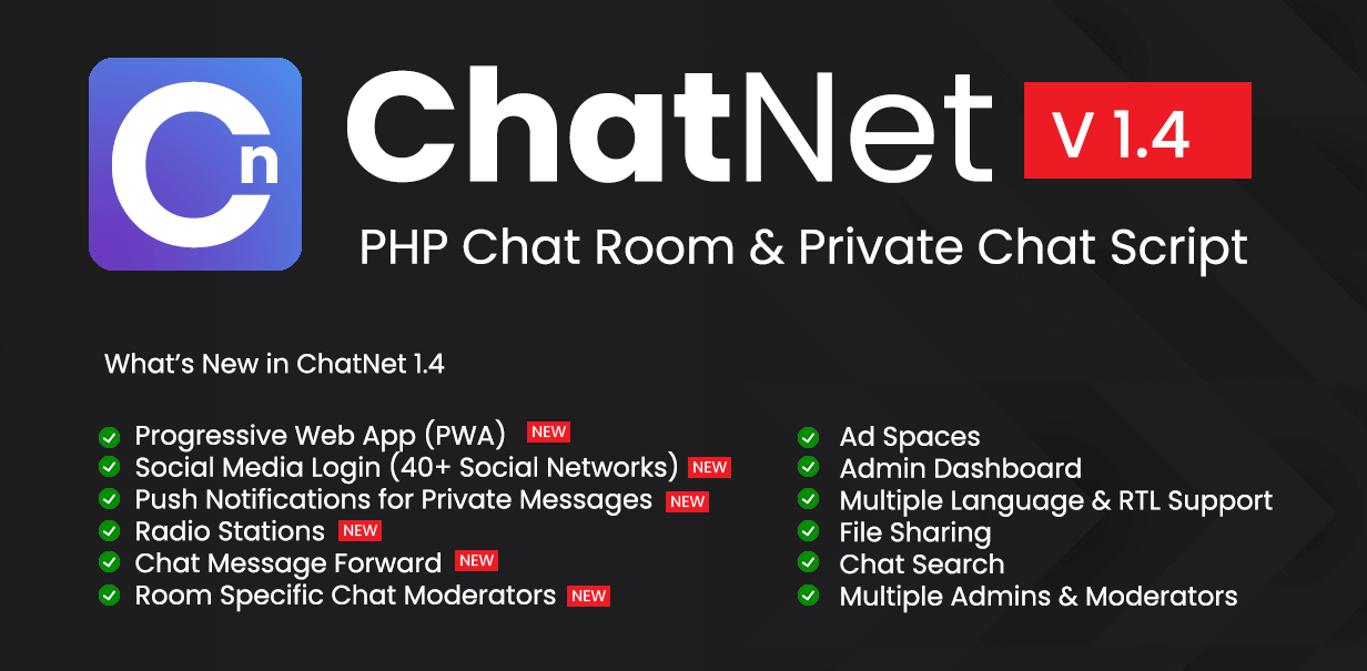 ChatNet - PHP Chat Room & Private Chat Script - 4